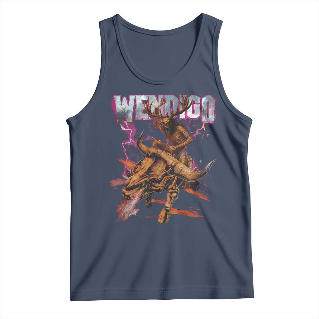 Wendigo Tank Top Riding Skeleton Cryptid Occult Dark Fantasy - Wonder Print Shop