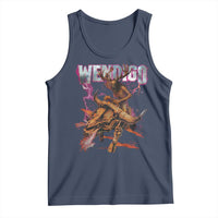Wendigo Tank Top Riding Skeleton Cryptid Occult Dark Fantasy - Wonder Print Shop
