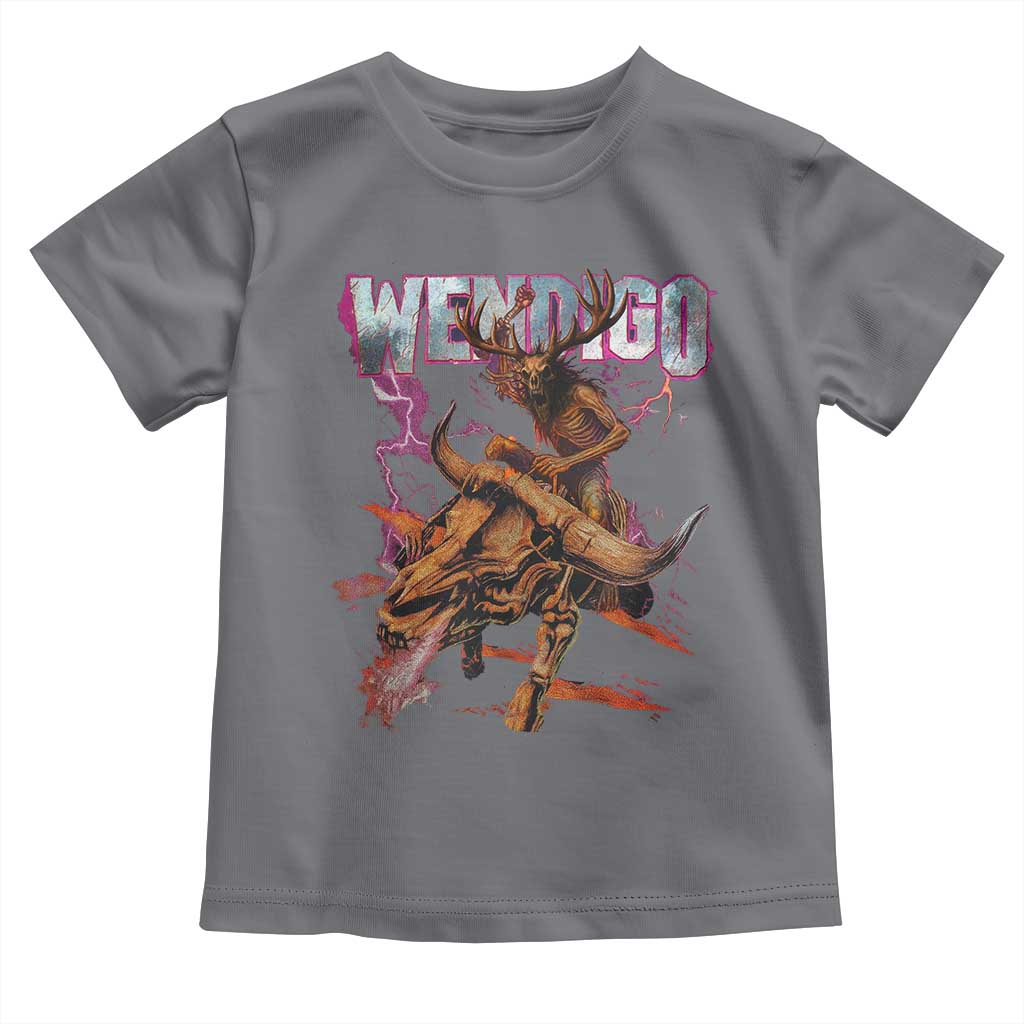 Wendigo Toddler T Shirt Riding Skeleton Cryptid Occult Dark Fantasy - Wonder Print Shop