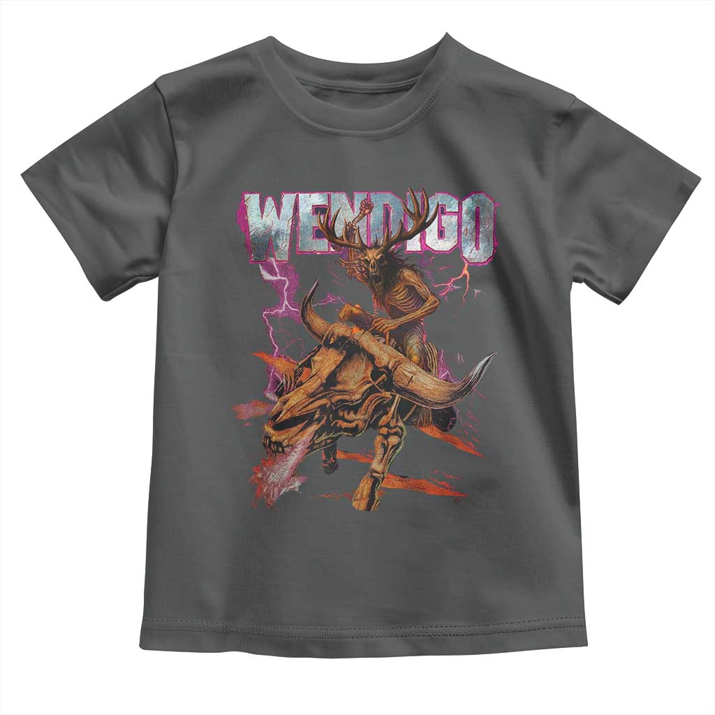 Wendigo Toddler T Shirt Riding Skeleton Cryptid Occult Dark Fantasy - Wonder Print Shop
