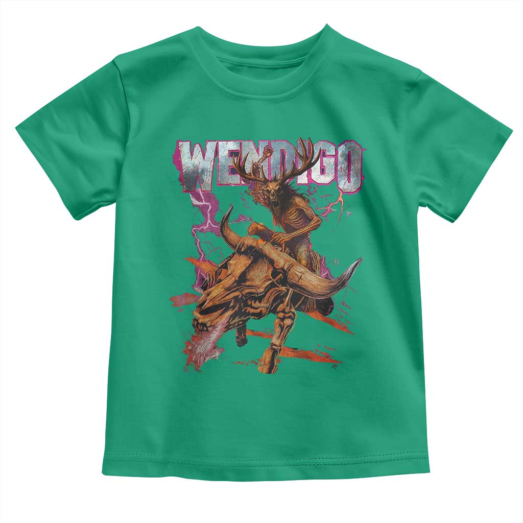 Wendigo Toddler T Shirt Riding Skeleton Cryptid Occult Dark Fantasy - Wonder Print Shop