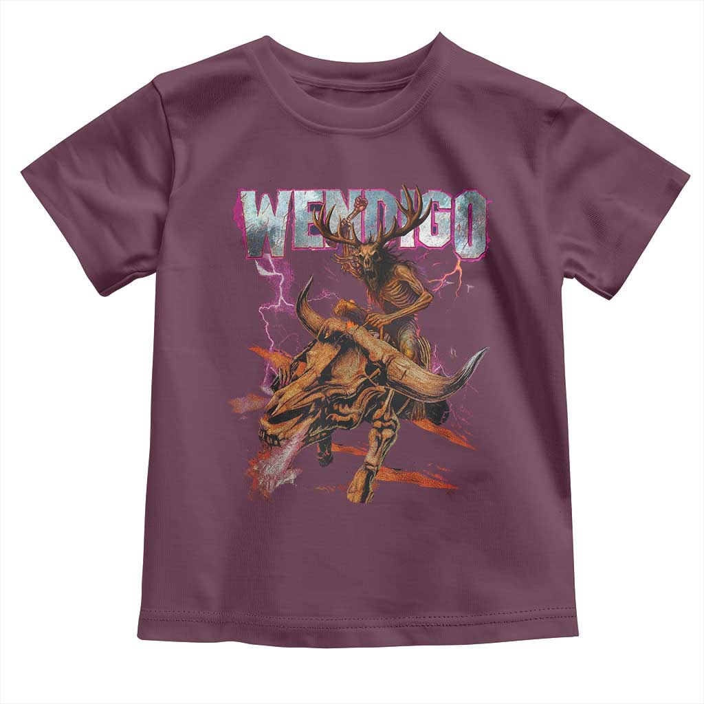 Wendigo Toddler T Shirt Riding Skeleton Cryptid Occult Dark Fantasy - Wonder Print Shop