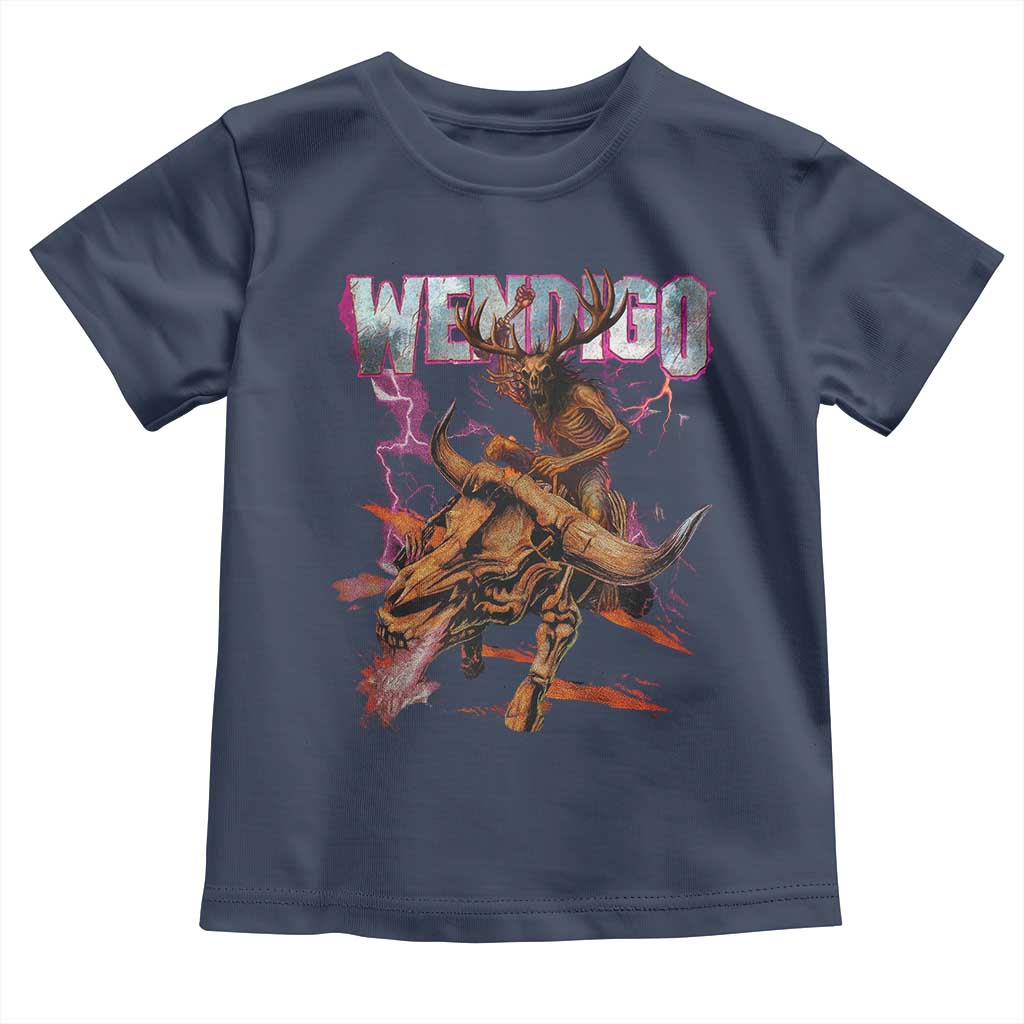 Wendigo Toddler T Shirt Riding Skeleton Cryptid Occult Dark Fantasy - Wonder Print Shop