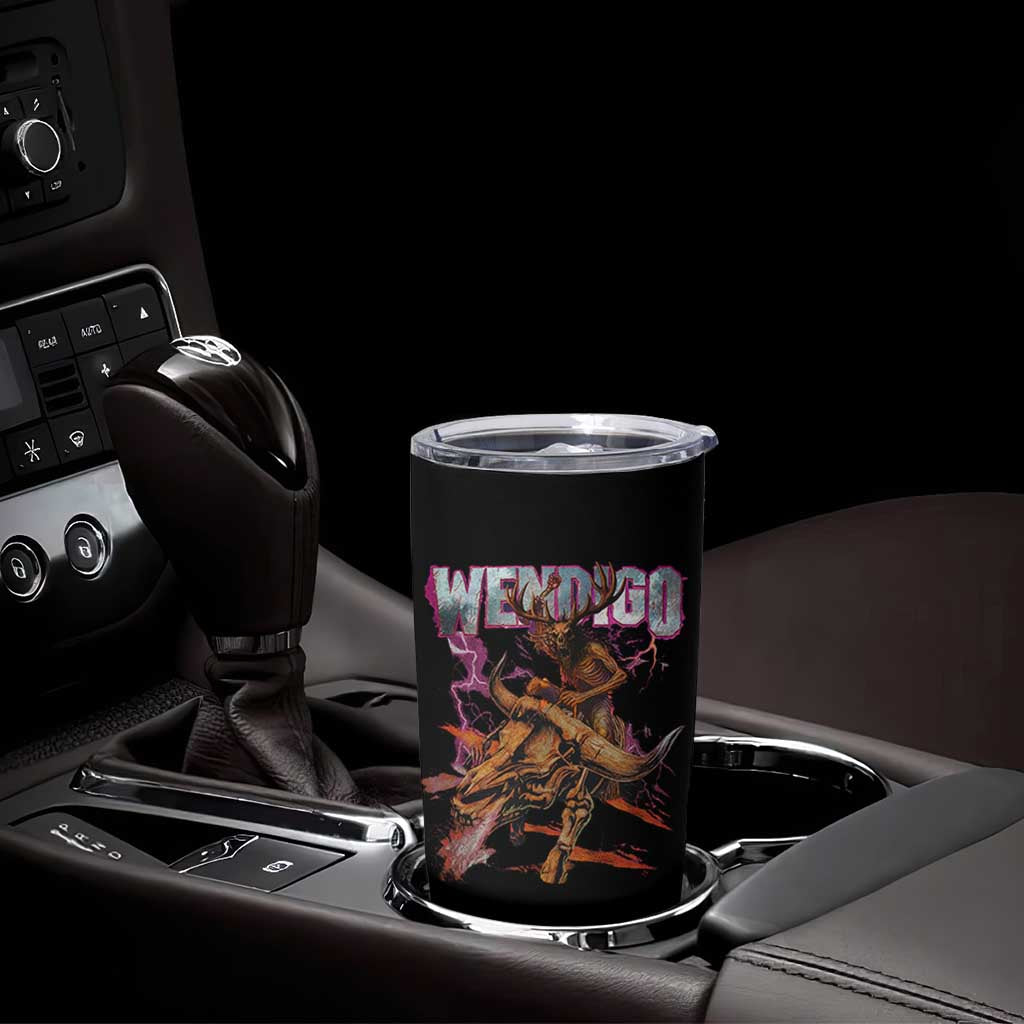 Wendigo Tumbler Cup Riding Skeleton Cryptid Occult Dark Fantasy - Wonder Print Shop