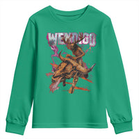 Wendigo Youth Sweatshirt Riding Skeleton Cryptid Occult Dark Fantasy - Wonder Print Shop
