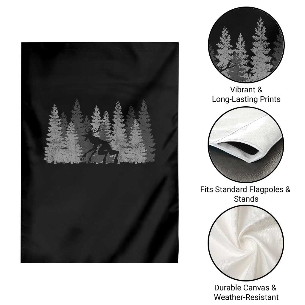 Wendigo Garden Flag Mountain Trees Cryptid Occult Dark Fantasy - Wonder Print Shop