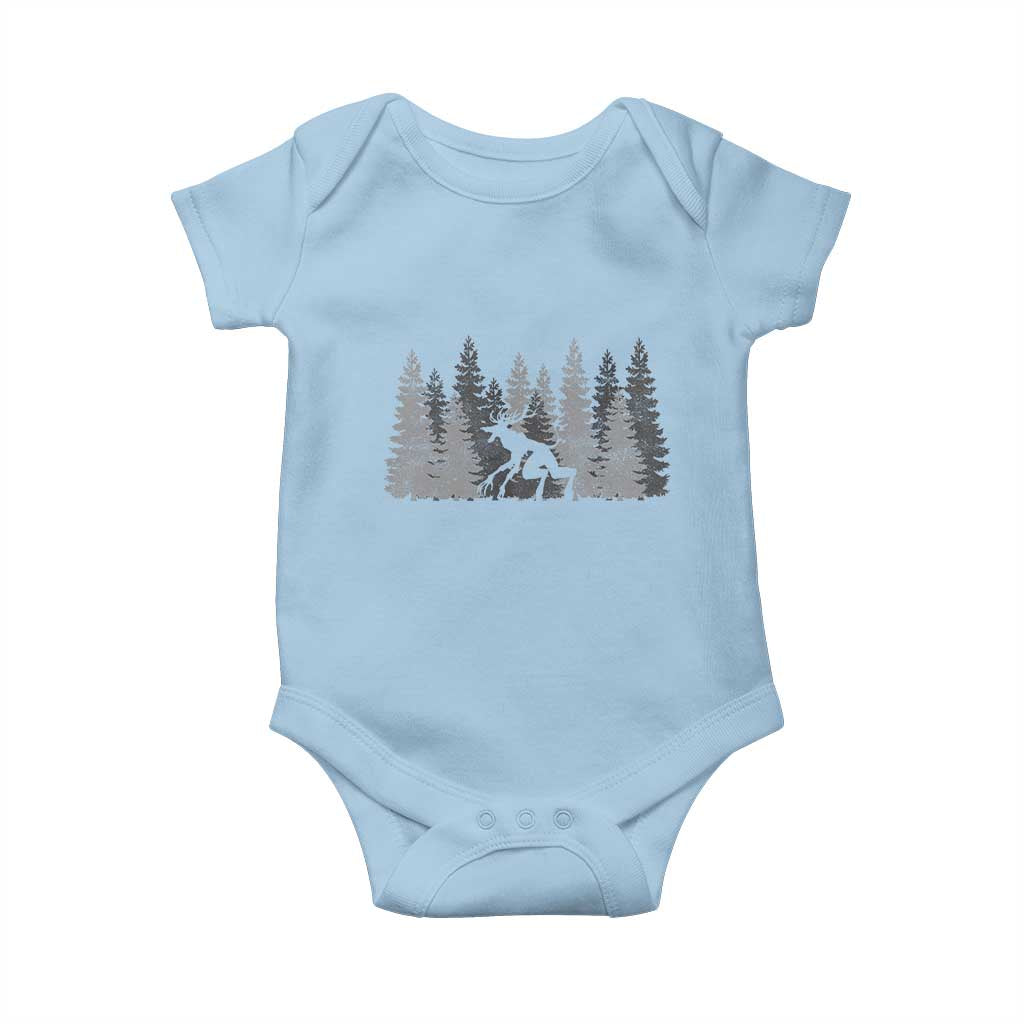Wendigo Baby Onesie Mountain Trees Cryptid Occult Dark Fantasy - Wonder Print Shop