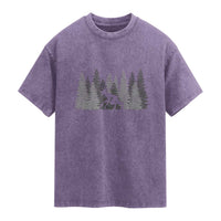 Wendigo Washed Cotton T-Shirt Mountain Trees Cryptid Occult Dark Fantasy