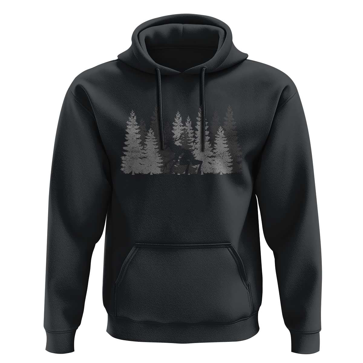 Wendigo Hoodie Mountain Trees Cryptid Occult Dark Fantasy - Wonder Print Shop