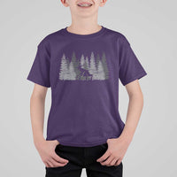 Wendigo T Shirt For Kid Mountain Trees Cryptid Occult Dark Fantasy - Wonder Print Shop