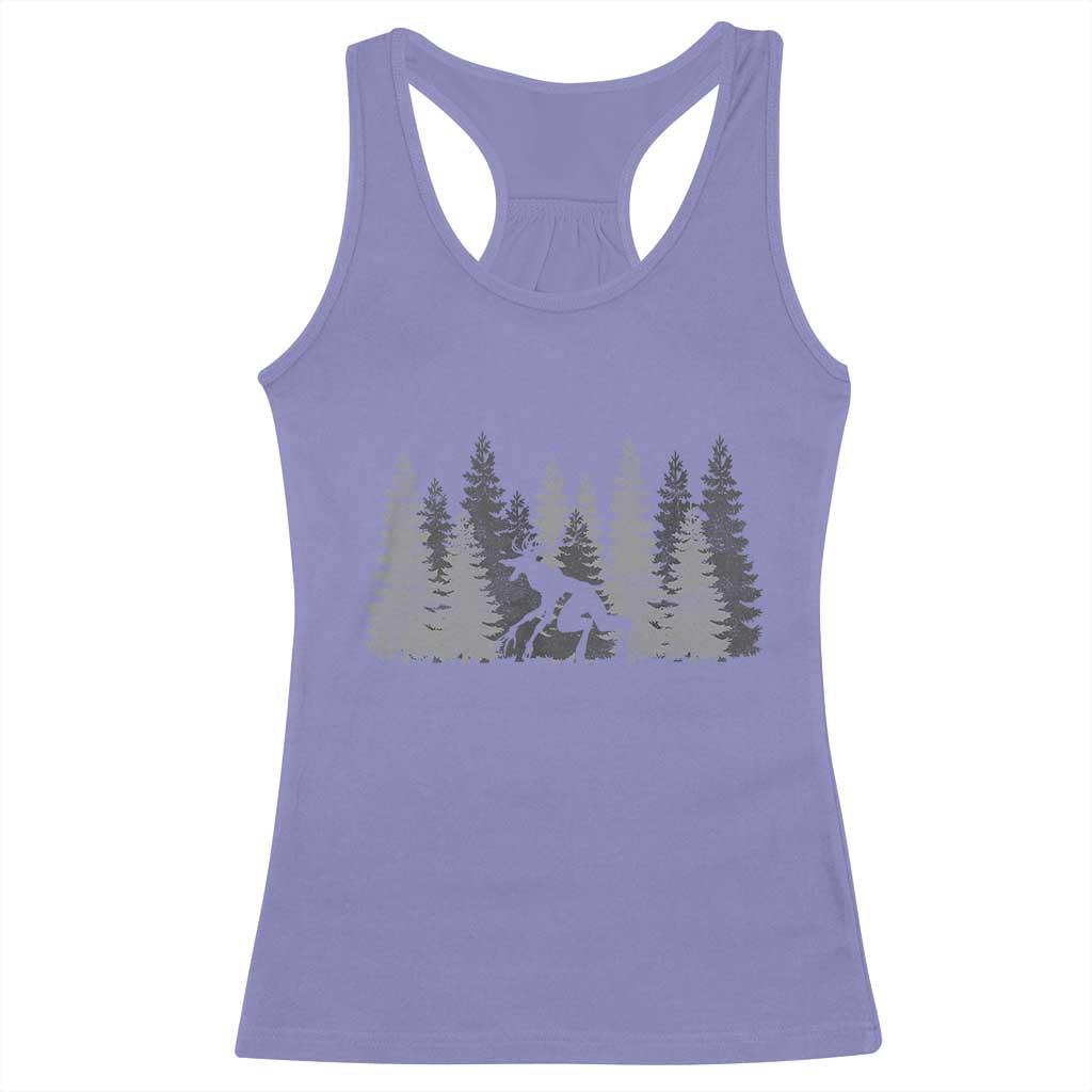 Wendigo Racerback Tank Top Mountain Trees Cryptid Occult Dark Fantasy - Wonder Print Shop