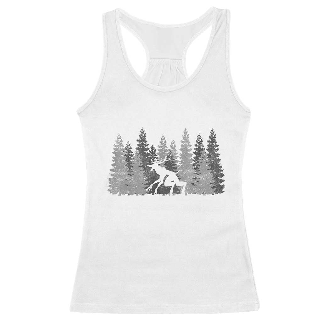 Wendigo Racerback Tank Top Mountain Trees Cryptid Occult Dark Fantasy - Wonder Print Shop