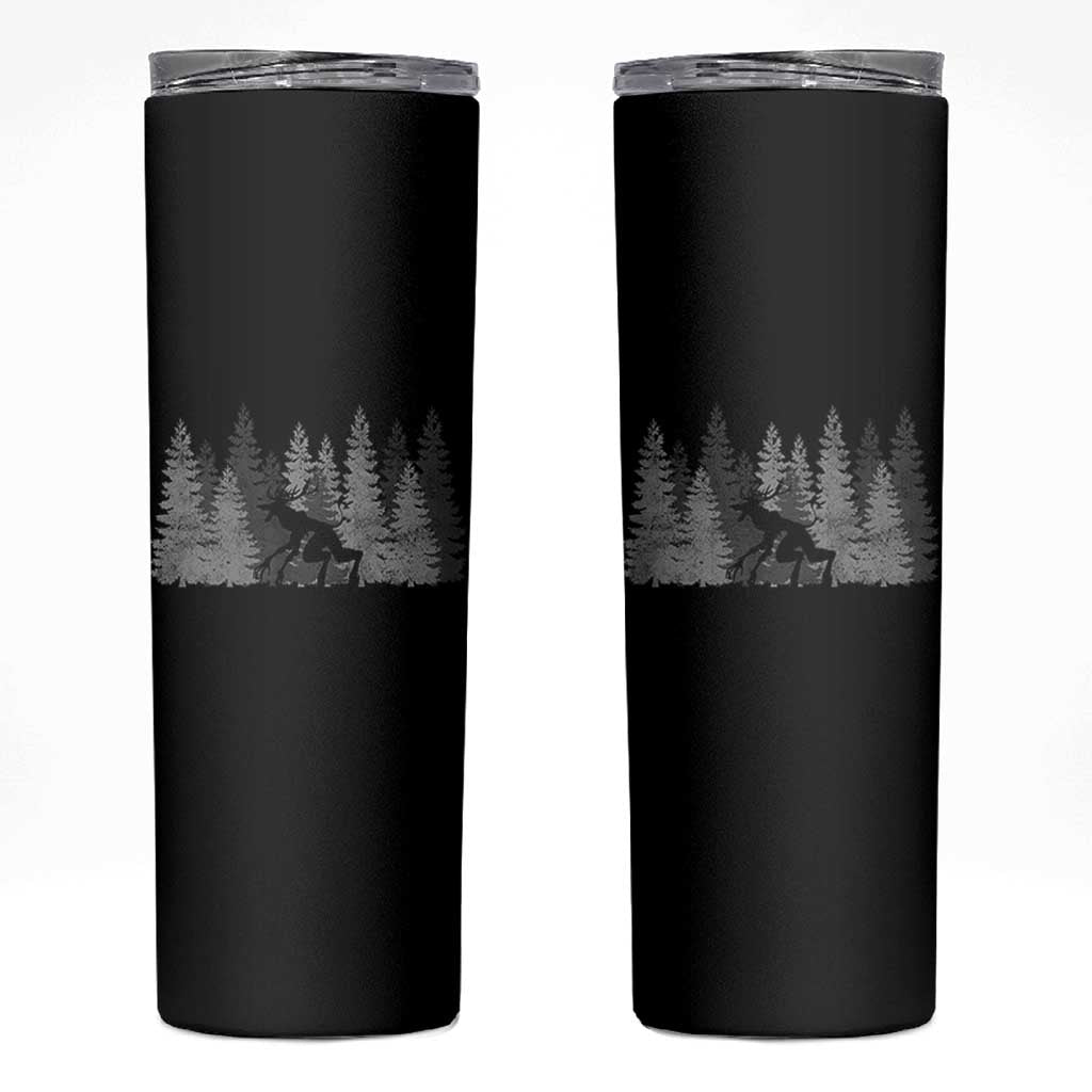 Wendigo Skinny Tumbler Mountain Trees Cryptid Occult Dark Fantasy - Wonder Print Shop