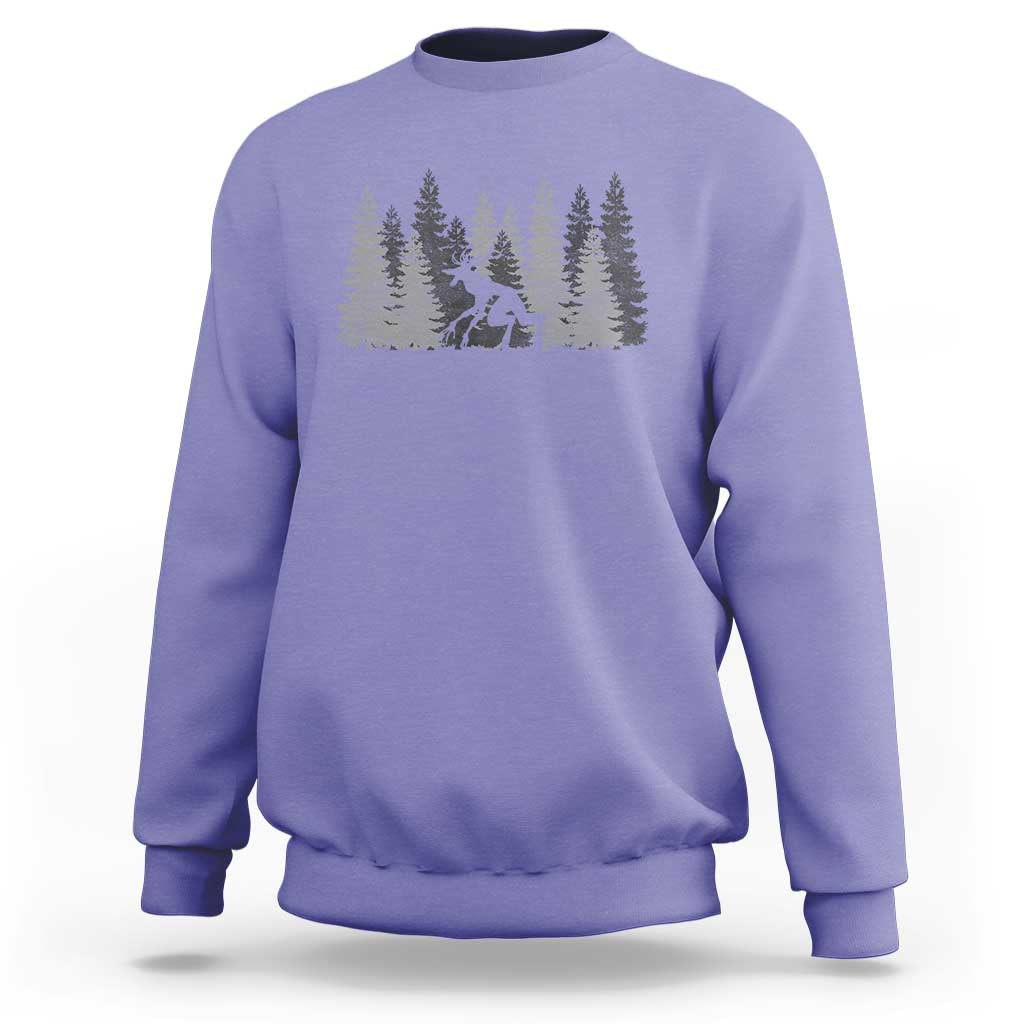 Wendigo Sweatshirt Mountain Trees Cryptid Occult Dark Fantasy - Wonder Print Shop