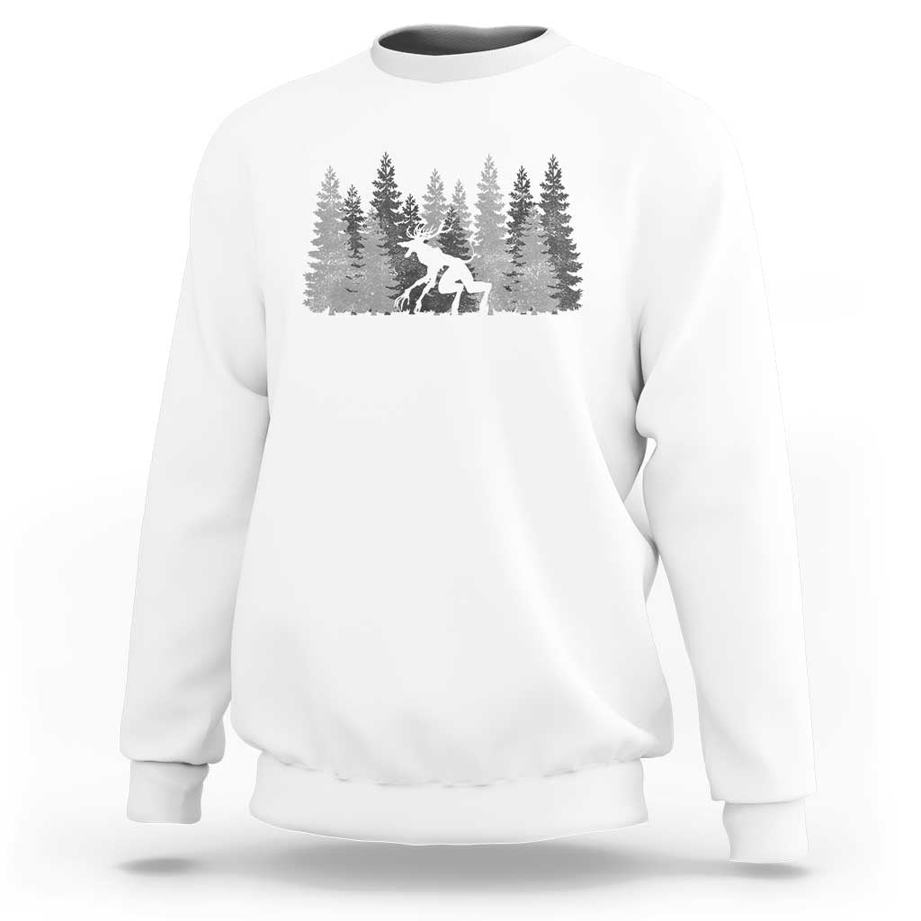 Wendigo Sweatshirt Mountain Trees Cryptid Occult Dark Fantasy - Wonder Print Shop