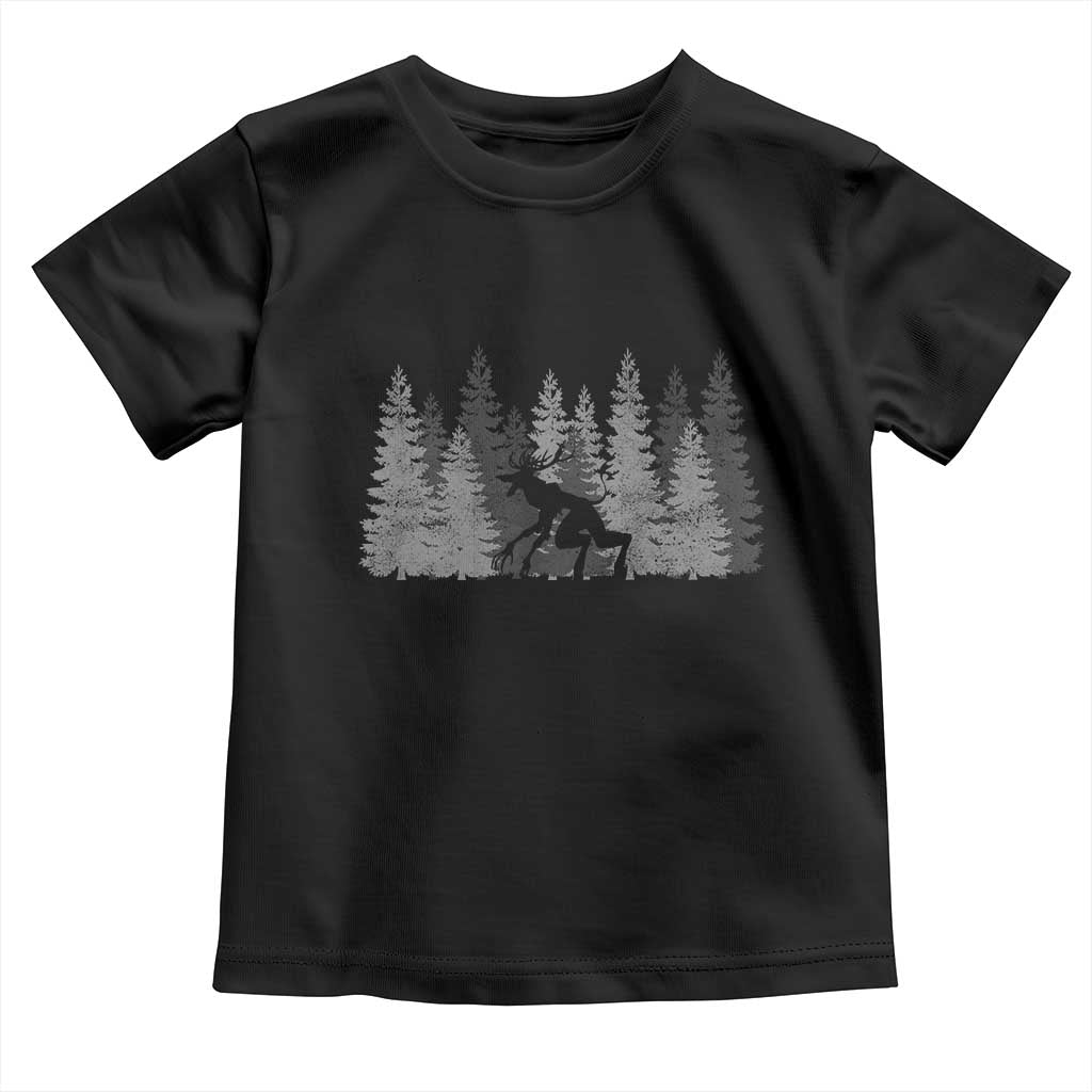Wendigo Toddler T Shirt Mountain Trees Cryptid Occult Dark Fantasy - Wonder Print Shop