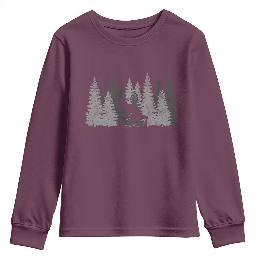 Wendigo Youth Sweatshirt Mountain Trees Cryptid Occult Dark Fantasy - Wonder Print Shop