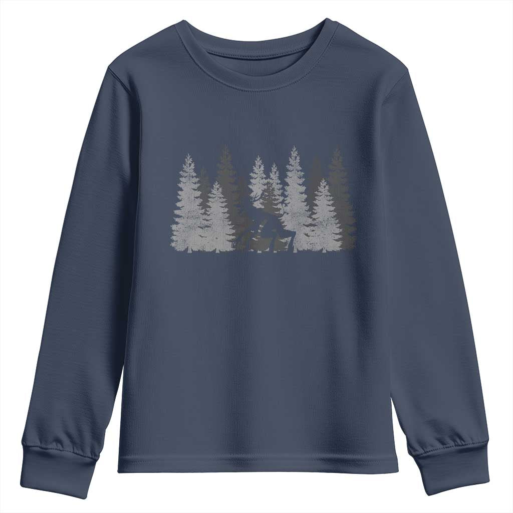 Wendigo Youth Sweatshirt Mountain Trees Cryptid Occult Dark Fantasy - Wonder Print Shop
