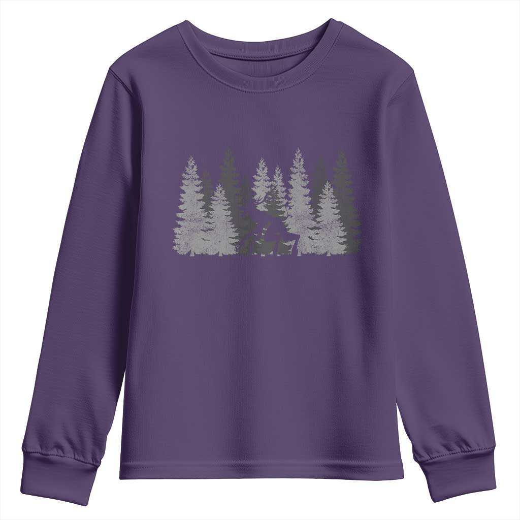Wendigo Youth Sweatshirt Mountain Trees Cryptid Occult Dark Fantasy - Wonder Print Shop