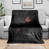 Halloween Wendigo Throw Blanket Scary Pumpkin Moon - Wonder Print Shop