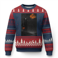 Halloween Wendigo Ugly Christmas Sweater Scary Pumpkin Moon - Wonder Print Shop