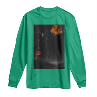 Halloween Wendigo Long Sleeve Shirt Scary Pumpkin Moon - Wonder Print Shop
