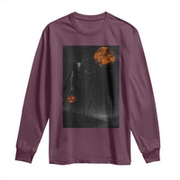 Halloween Wendigo Long Sleeve Shirt Scary Pumpkin Moon - Wonder Print Shop