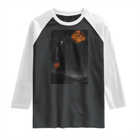 Halloween Wendigo Raglan Shirt Scary Pumpkin Moon - Wonder Print Shop