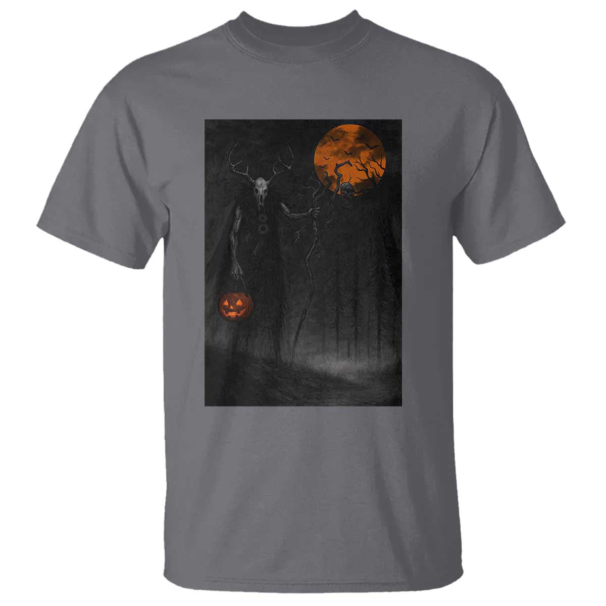Halloween Wendigo T Shirt Scary Pumpkin Moon - Wonder Print Shop