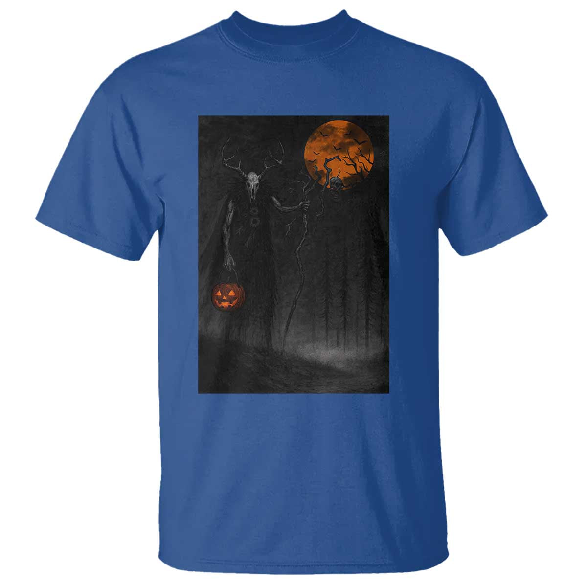 Halloween Wendigo T Shirt Scary Pumpkin Moon - Wonder Print Shop