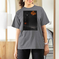 Halloween Wendigo T Shirt For Women Scary Pumpkin Moon - Wonder Print Shop