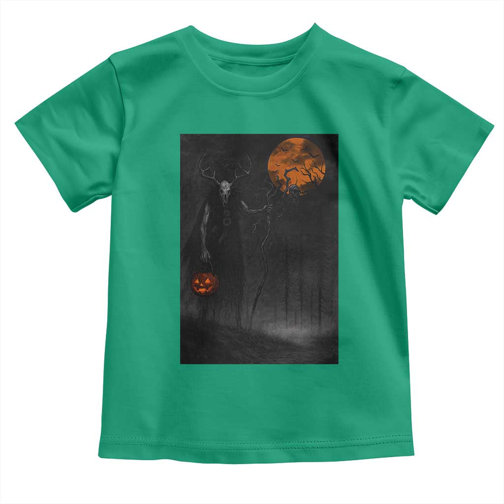 Halloween Wendigo Toddler T Shirt Scary Pumpkin Moon - Wonder Print Shop