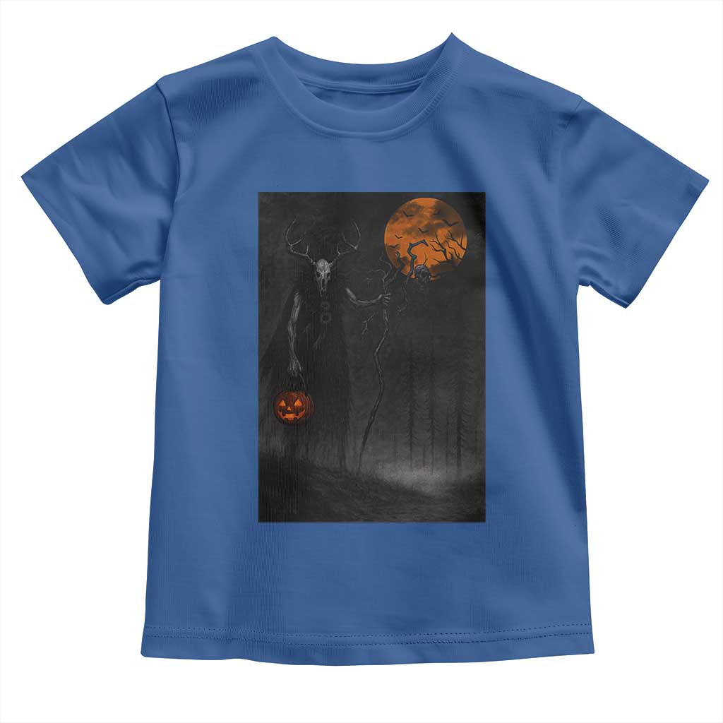 Halloween Wendigo Toddler T Shirt Scary Pumpkin Moon - Wonder Print Shop