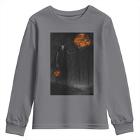 Halloween Wendigo Youth Sweatshirt Scary Pumpkin Moon - Wonder Print Shop