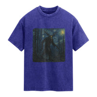 Wendigo Starry Night Washed Cotton T-Shirt Van Gogh Dark Fantasy Cryptid Lovers