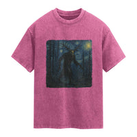 Wendigo Starry Night Washed Cotton T-Shirt Van Gogh Dark Fantasy Cryptid Lovers