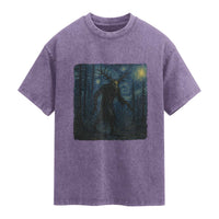 Wendigo Starry Night Washed Cotton T-Shirt Van Gogh Dark Fantasy Cryptid Lovers