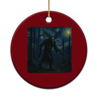 Wendigo Starry Night Ceramic Ornament Van Gogh Dark Fantasy Cryptid Lovers - Wonder Print Shop
