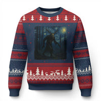 Wendigo Starry Night Ugly Christmas Sweater Van Gogh Dark Fantasy Cryptid Lovers - Wonder Print Shop