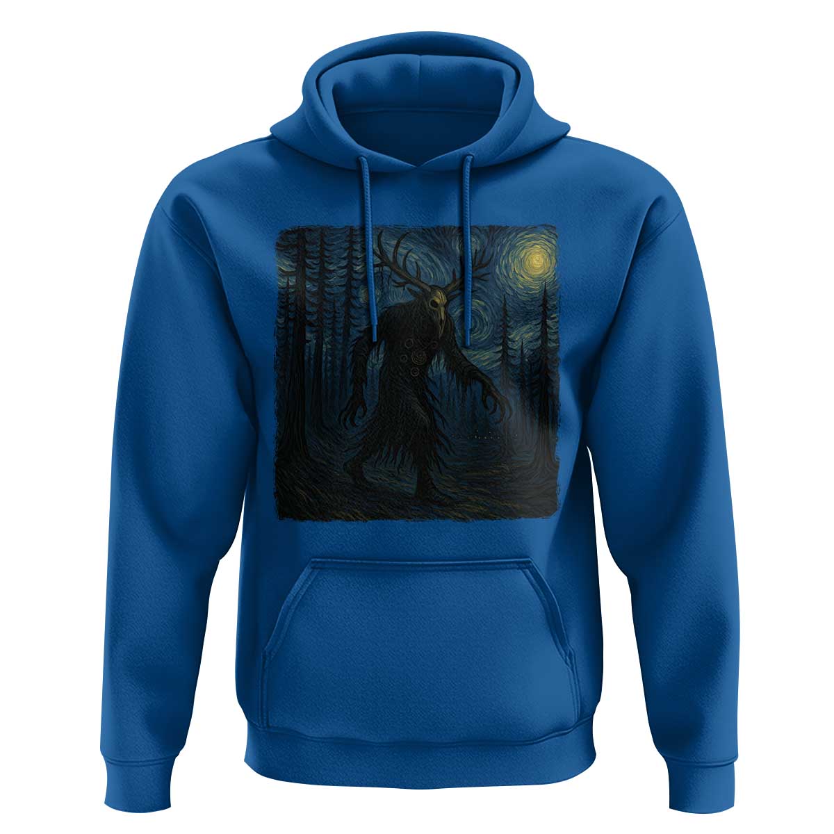Wendigo Starry Night Hoodie Van Gogh Dark Fantasy Cryptid Lovers - Wonder Print Shop