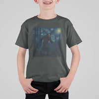 Wendigo Starry Night T Shirt For Kid Van Gogh Dark Fantasy Cryptid Lovers - Wonder Print Shop
