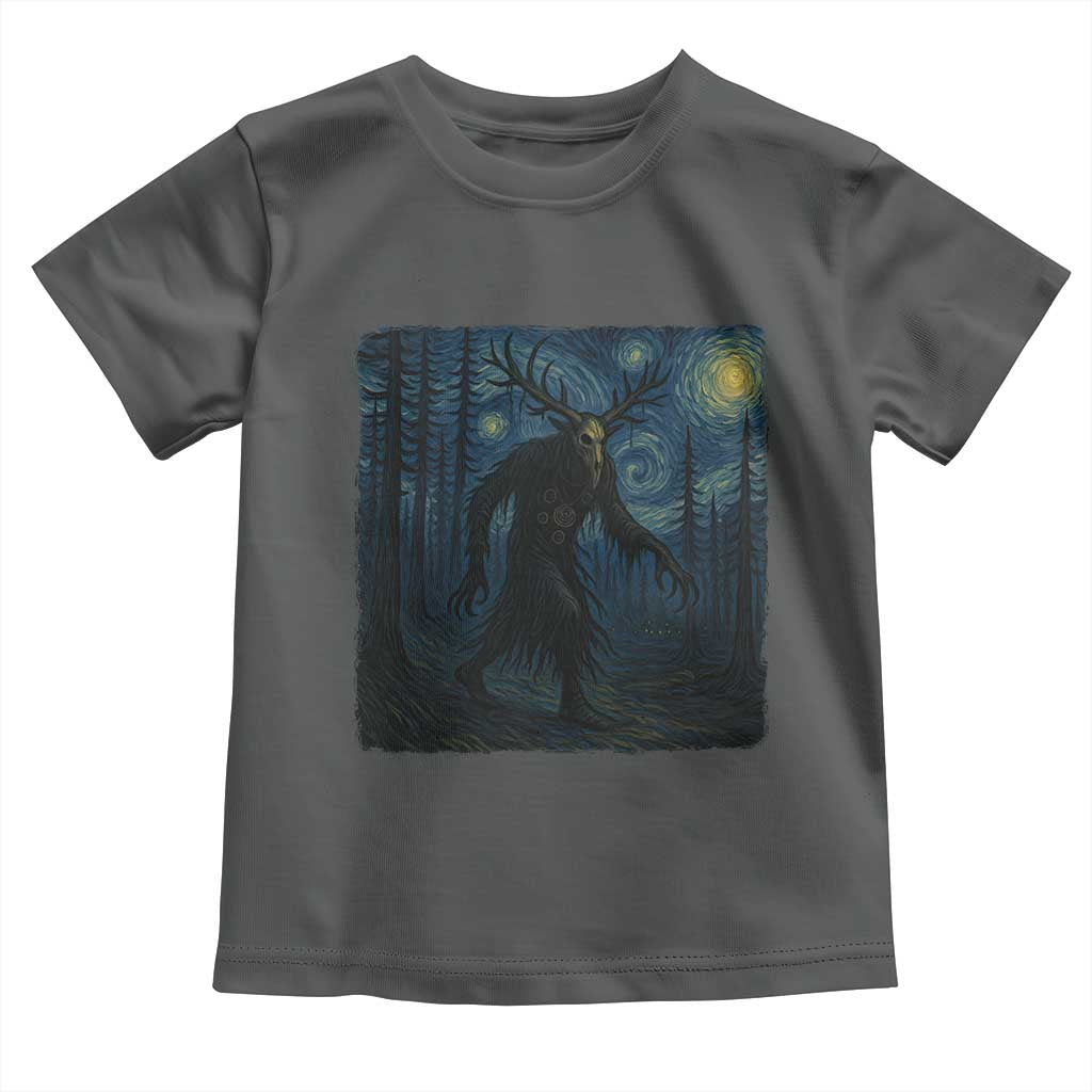 Wendigo Starry Night Toddler T Shirt Van Gogh Dark Fantasy Cryptid Lovers - Wonder Print Shop