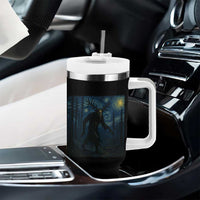 Wendigo Starry Night Tumbler With Handle Van Gogh Dark Fantasy Cryptid Lovers - Wonder Print Shop