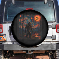 Bigfoot Starry Night Spare Tire Cover Funny Halloween Van Gogh Sasquatch Lovers - Wonder Print Shop