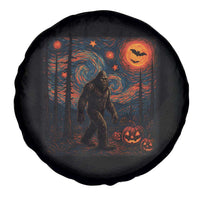 Bigfoot Starry Night Spare Tire Cover Funny Halloween Van Gogh Sasquatch Lovers - Wonder Print Shop