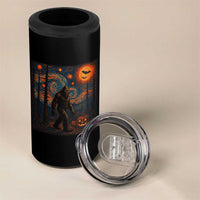 Bigfoot Starry Night 4 in 1 Can Cooler Tumbler Funny Halloween Van Gogh Sasquatch Lovers - Wonder Print Shop