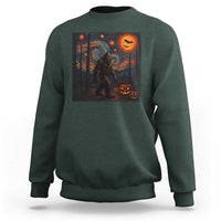 Bigfoot Starry Night Sweatshirt Funny Halloween Van Gogh Sasquatch Lovers - Wonder Print Shop