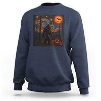 Bigfoot Starry Night Sweatshirt Funny Halloween Van Gogh Sasquatch Lovers - Wonder Print Shop
