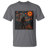 Bigfoot Starry Night T Shirt Funny Halloween Van Gogh Sasquatch Lovers - Wonder Print Shop