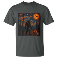 Bigfoot Starry Night T Shirt Funny Halloween Van Gogh Sasquatch Lovers - Wonder Print Shop